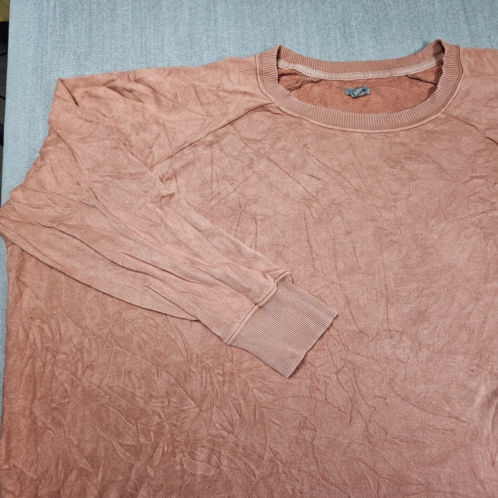 Aerie Women's Orange Sweatshirt Long Sleeve Crew Neck Pullover Sz XL - Picture 3 of 14